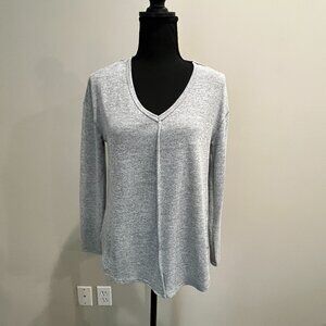 HYFVE V-Neck Long Sleeve Top - Size Small - Heather Gray